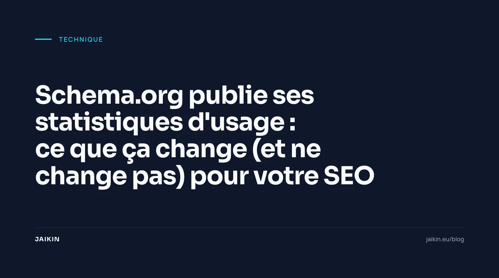 Schema.org publie ses statistiques d'usage : ce que ça change (et ne change pas) pour votre SEO