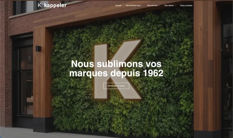 Site & portails clients — Kappeler — le site refait par l'équipe : +450 % de leads