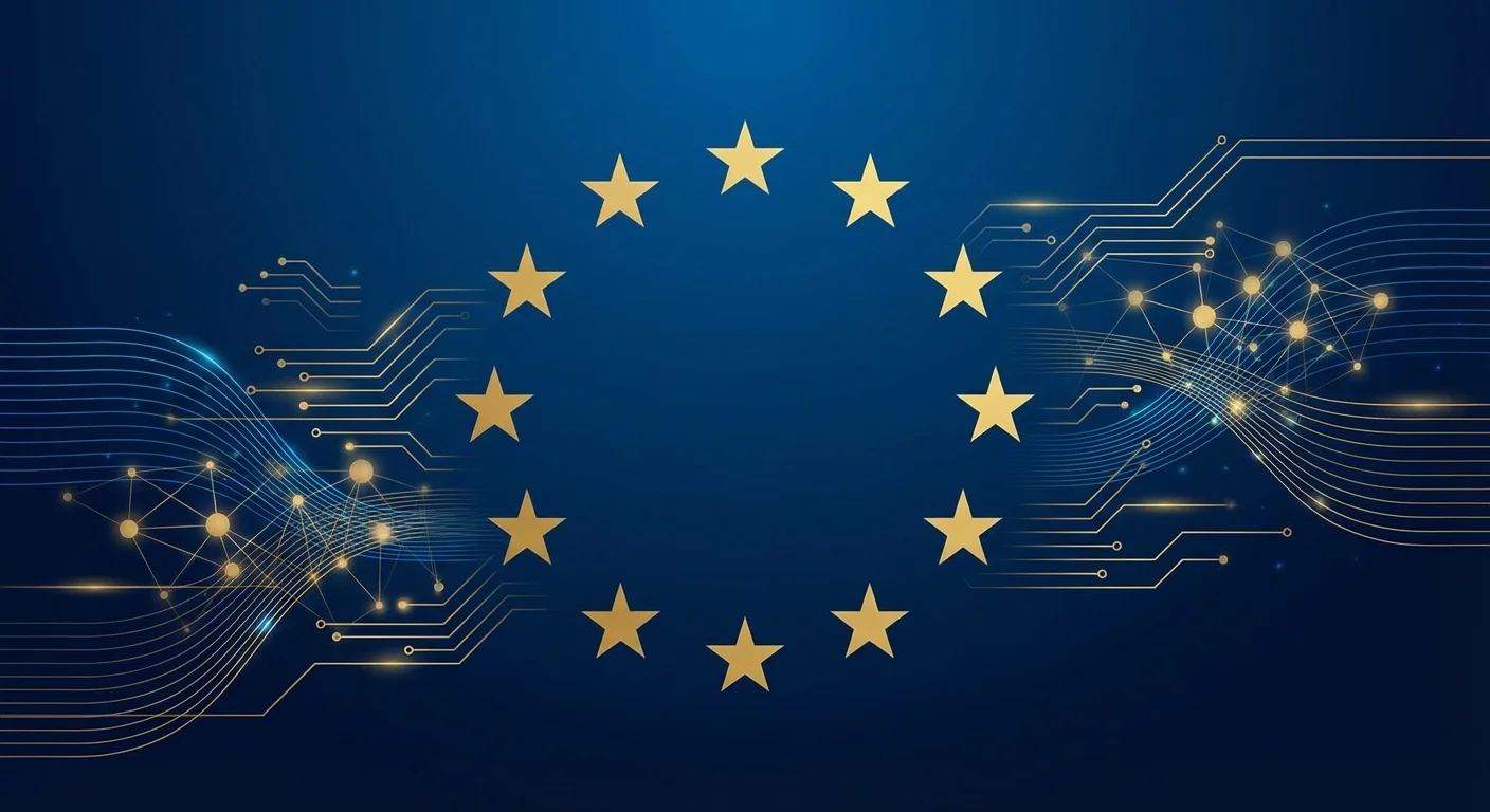 EU AI Act - European artificial intelligence regulation illustration