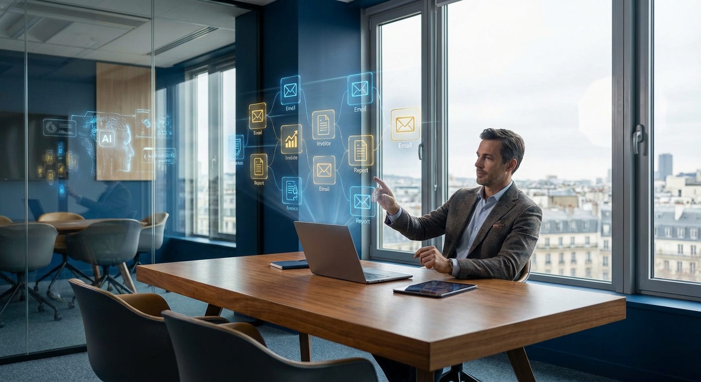 SME automation guide - digital workflow illustration