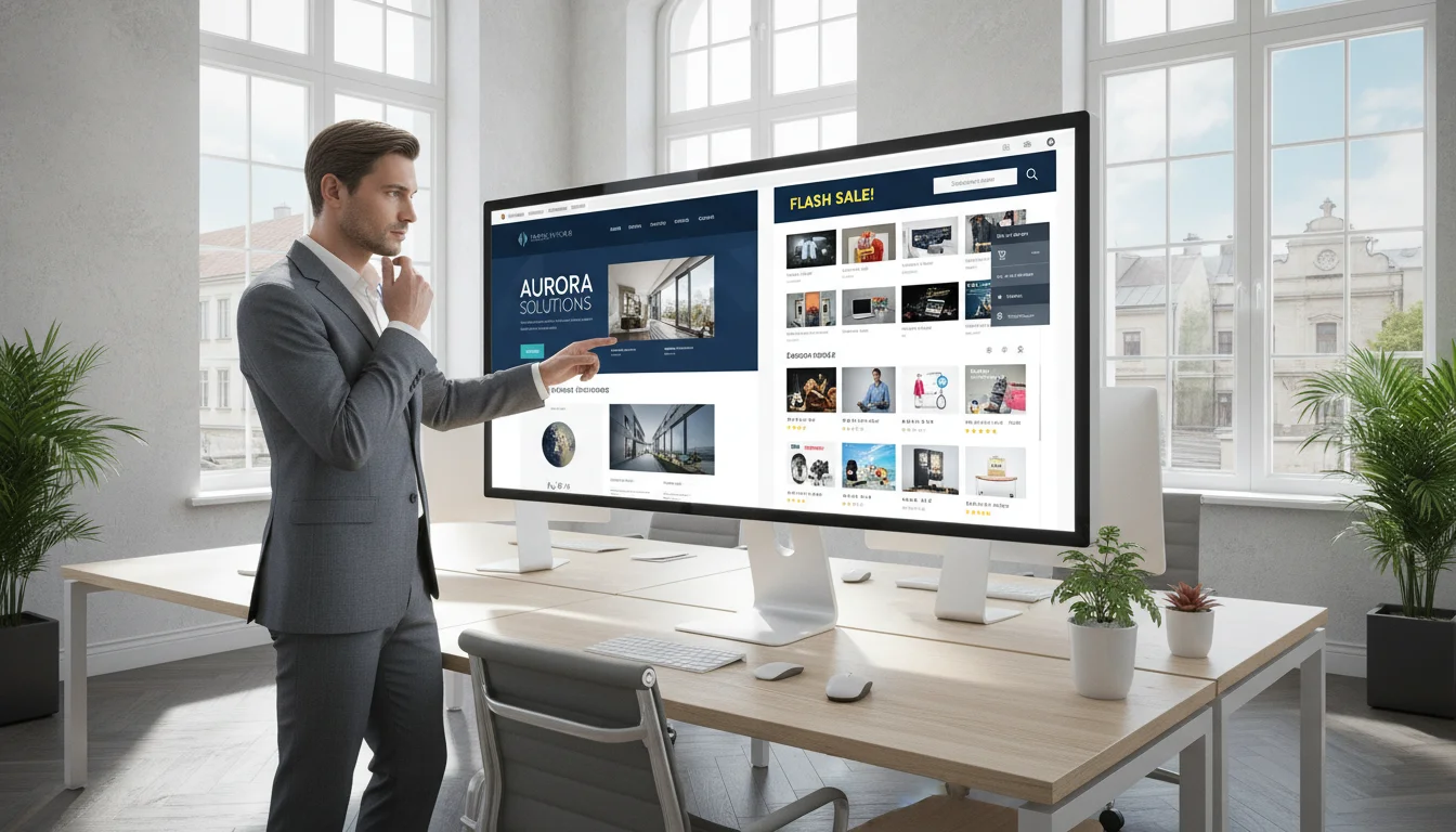 Showcase site vs e-commerce - decision comparison for businesses