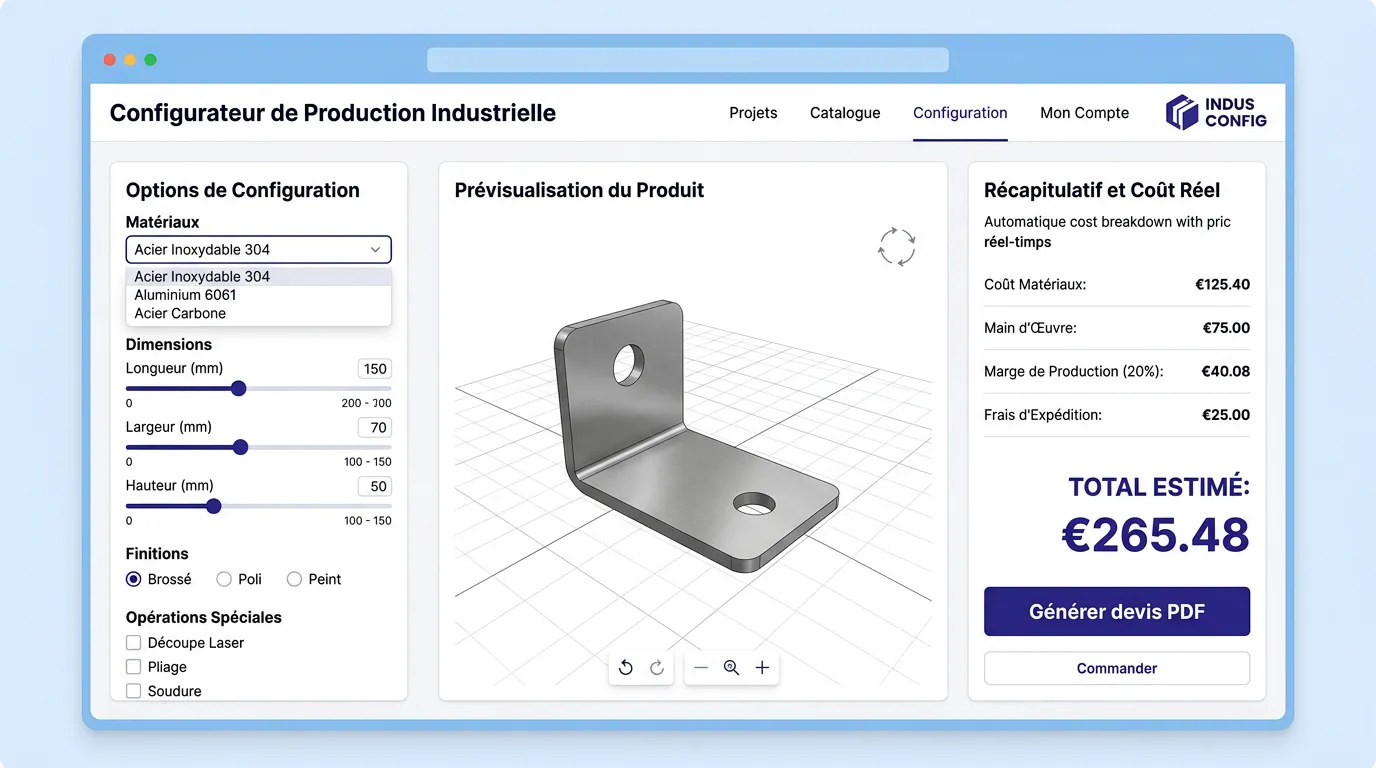 Configurateur de production